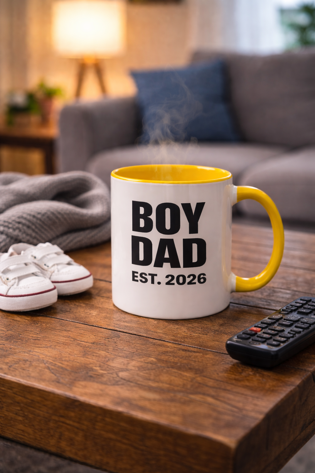 Boy Dad EST. 2026 Coffee Mug – First-Time Dad / First Father’s Day Gift (11/15oz)