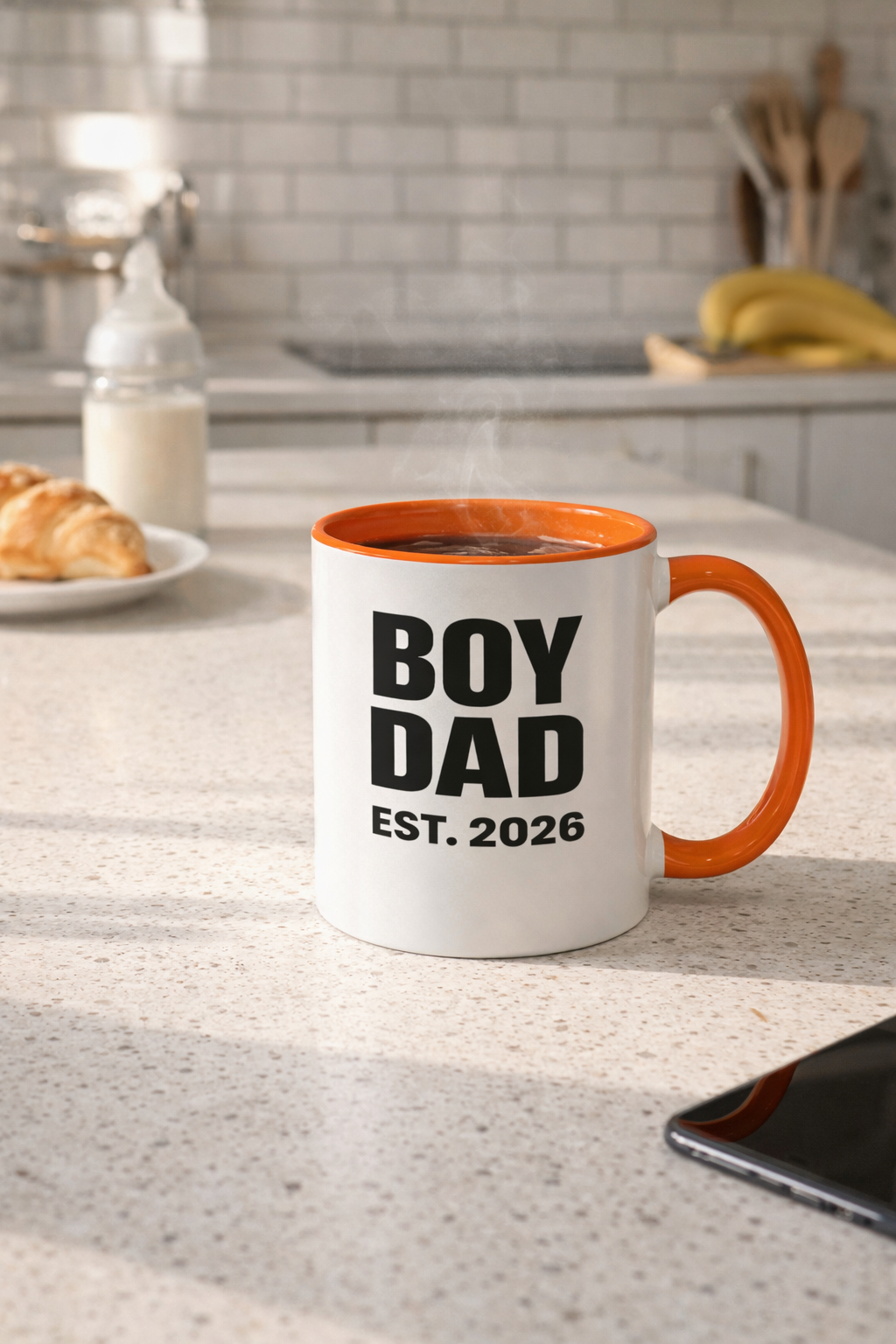 Boy Dad EST. 2026 Coffee Mug – First-Time Dad / First Father’s Day Gift (11/15oz)
