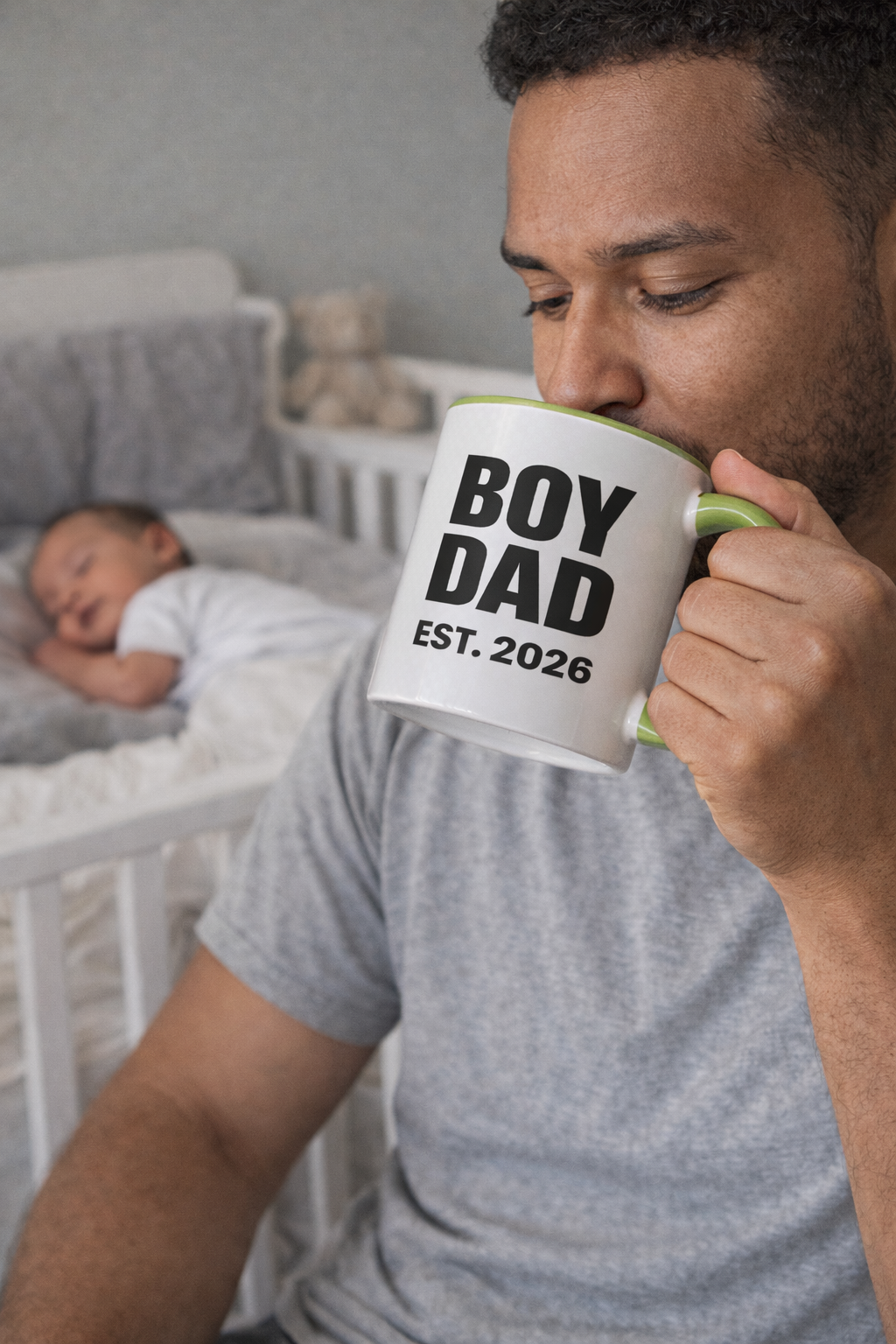 Boy Dad EST. 2026 Coffee Mug – First-Time Dad / First Father’s Day Gift (11/15oz)