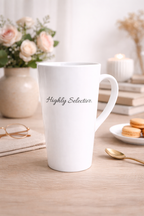 17oz White Ceramic Mug With Catchy Lifestyle Sayings