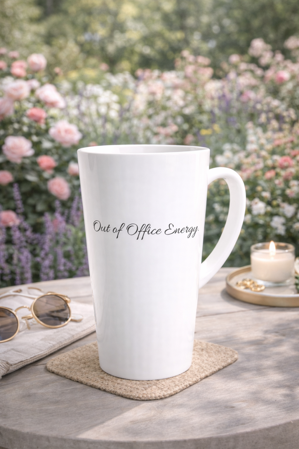 17oz White Ceramic Mug With Catchy Lifestyle Sayings