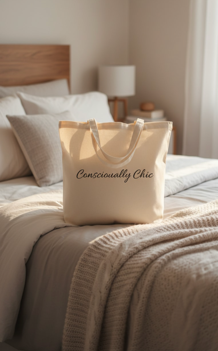 Classic Tote Bag in White or Natural Colours with Catchy Sayings