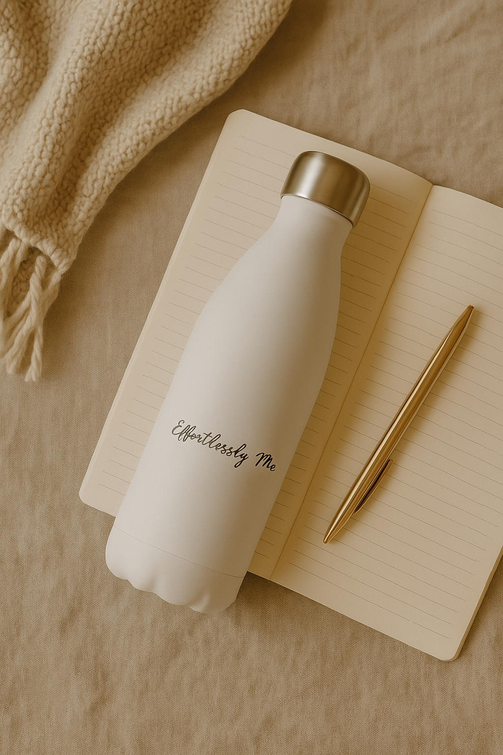 White 17oz Stainless Steel Water Bottle