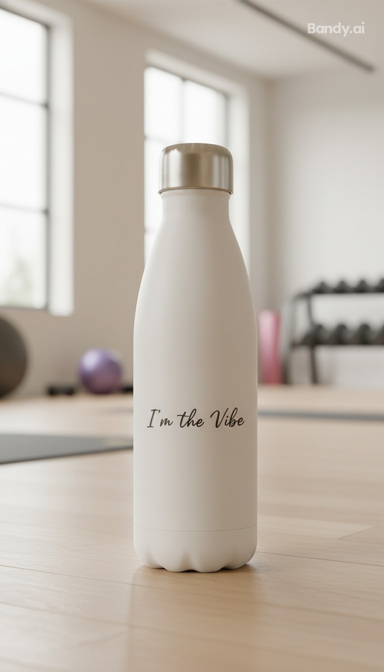 White 17oz Stainless Steel Water Bottle with Catchy Sayings
