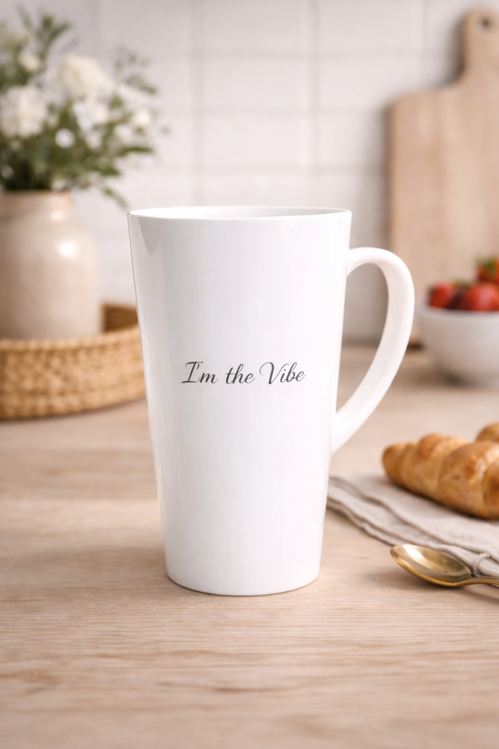 17oz White Ceramic Mug With Catchy Lifestyle Sayings