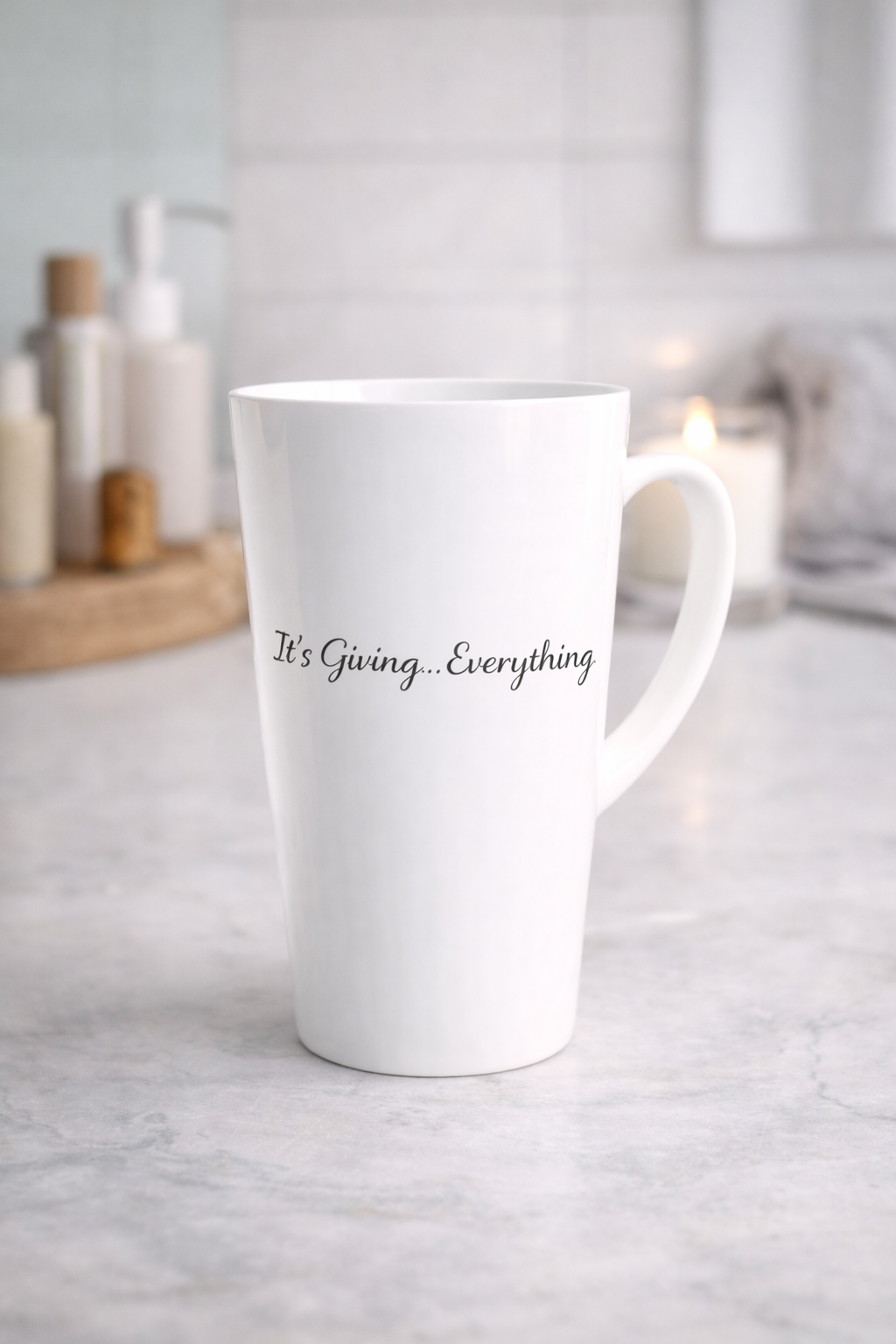 17oz White Ceramic Mug With Catchy Lifestyle Sayings