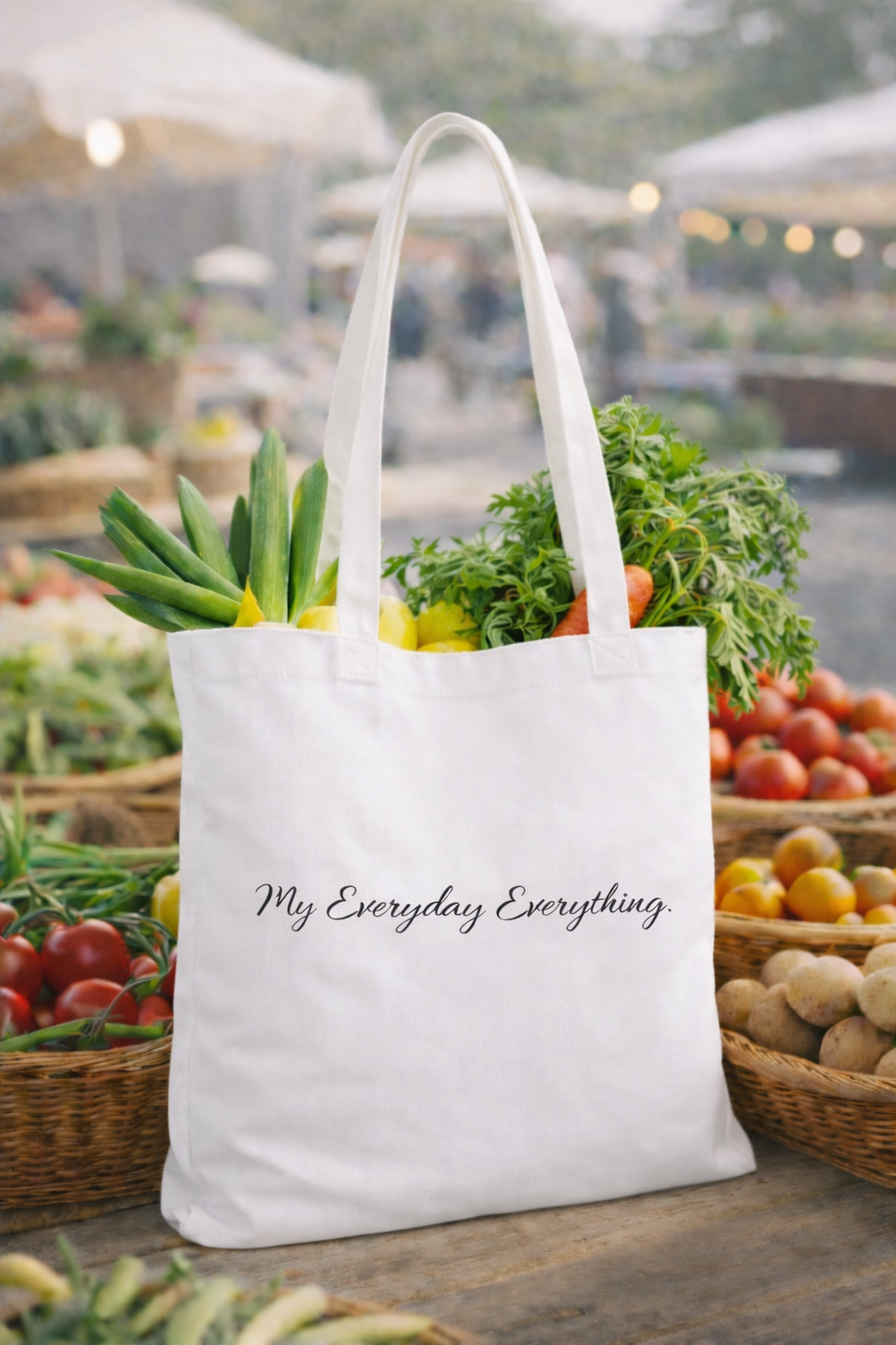 Classic Tote Bag in White or Natural Colours with Catchy Sayings