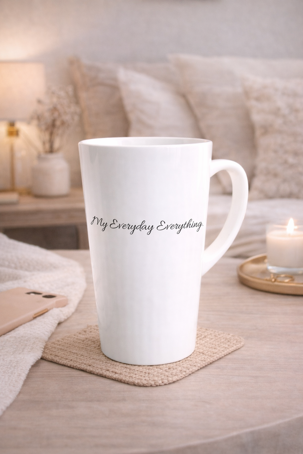 17oz White Ceramic Mug With Catchy Lifestyle Sayings