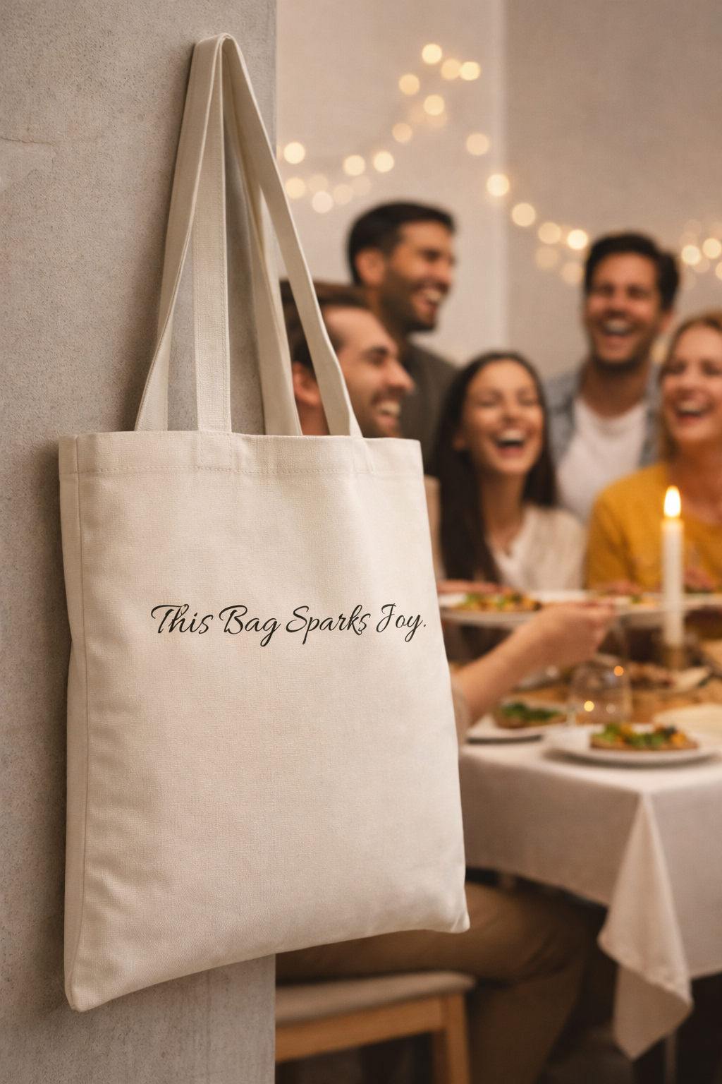 Classic Tote Bag in White or Natural Colours with Catchy Sayings