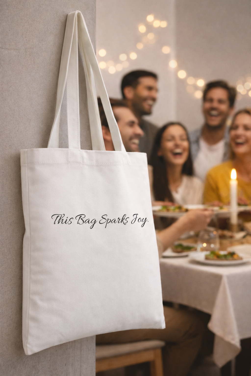 Classic Tote Bag in White or Natural Colours with Catchy Sayings