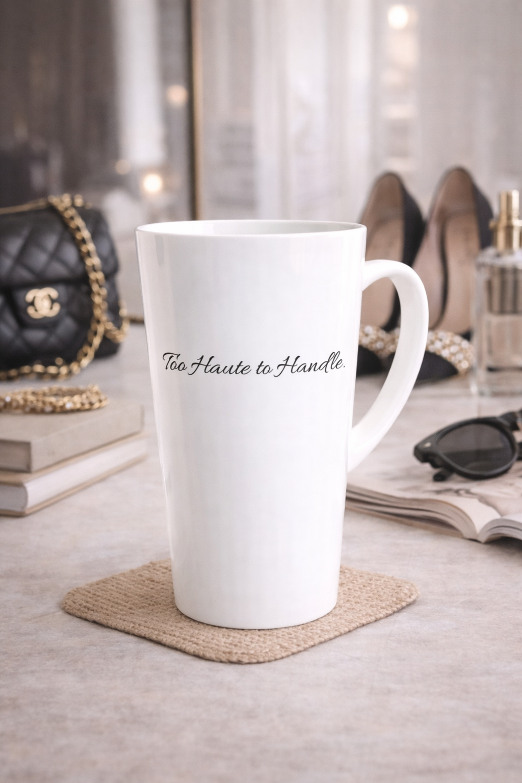 17oz White Ceramic Mug With Catchy Lifestyle Sayings
