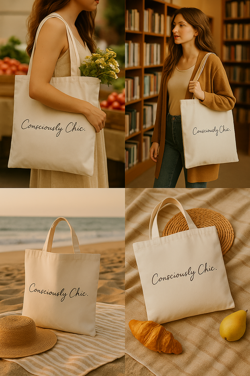Classic Tote Bag (With Custom Phrases)